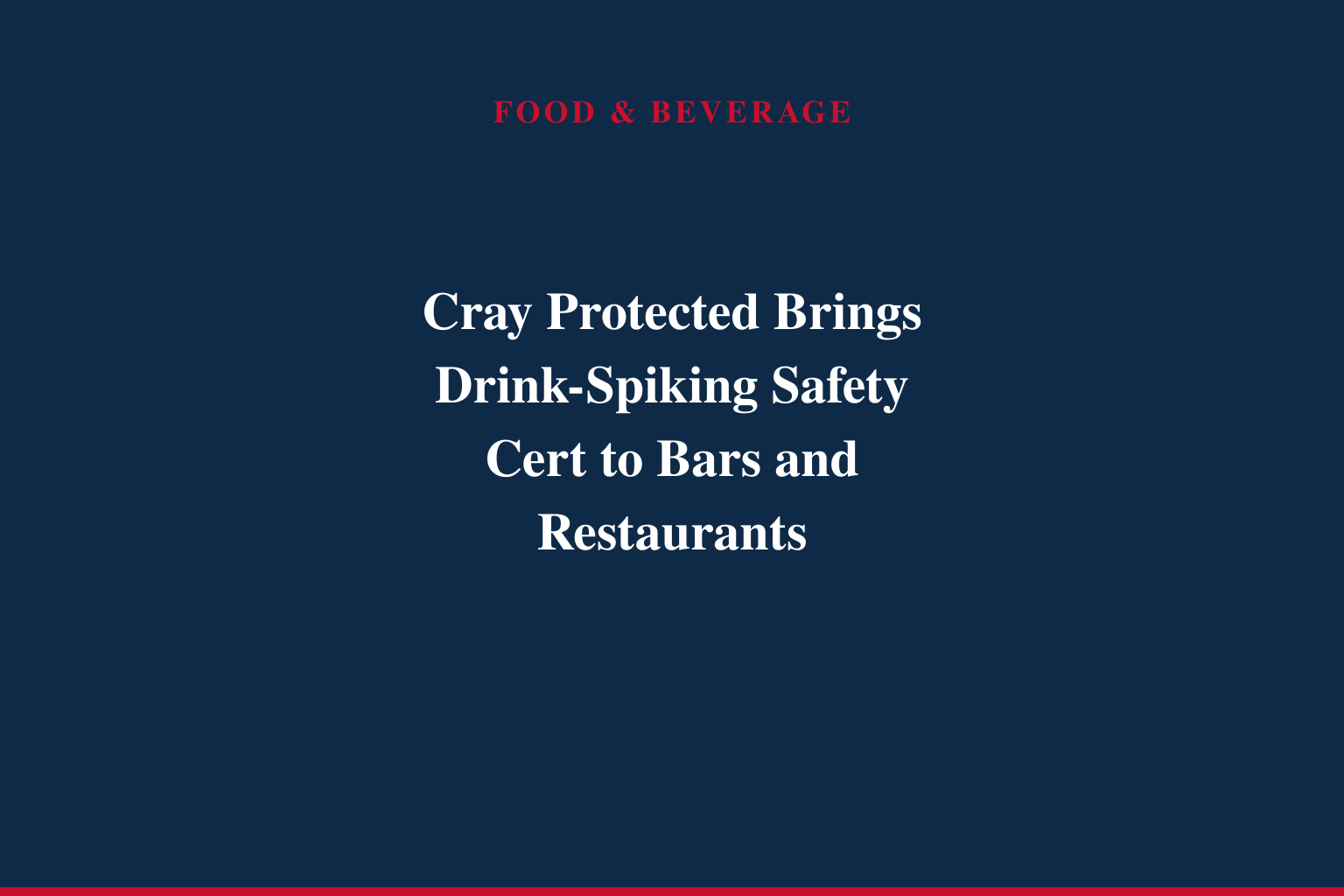 CRAY LAUNCHES "CRAY PROTECTED" VENUE SAFETY PROGRAM